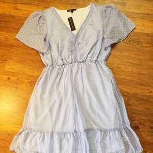 Adreienne Vittadini dress XL blue nwt fully lined cute